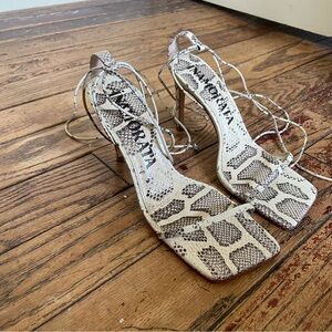 Inamorata Dover Heels Snakeskin